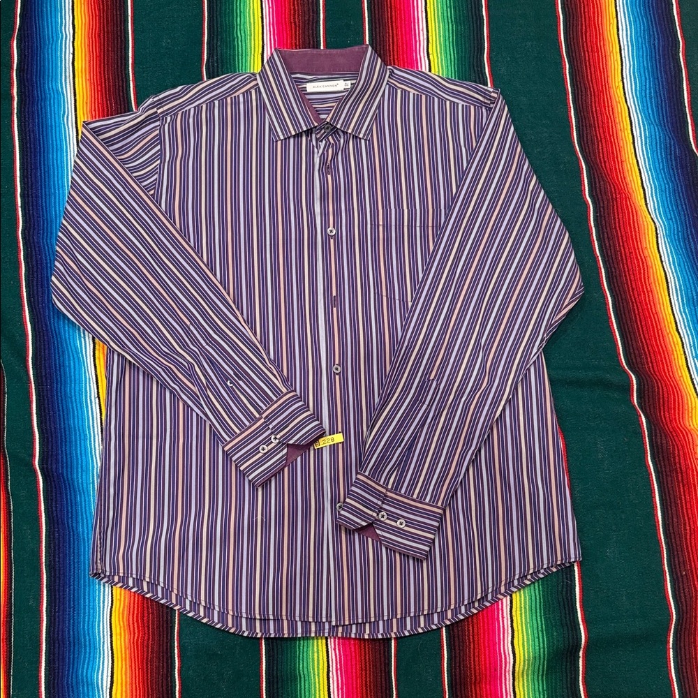 Classic Striped Purple Men's Shirt